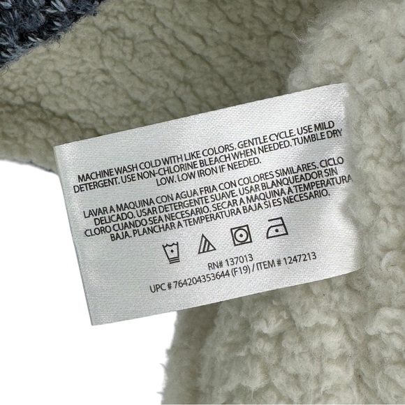 Men’s Orvis Sherpa Lined Pullover 1/4 Neck Sweater Navy Blue Classic Fit | Sz M - Picture 5 of 7